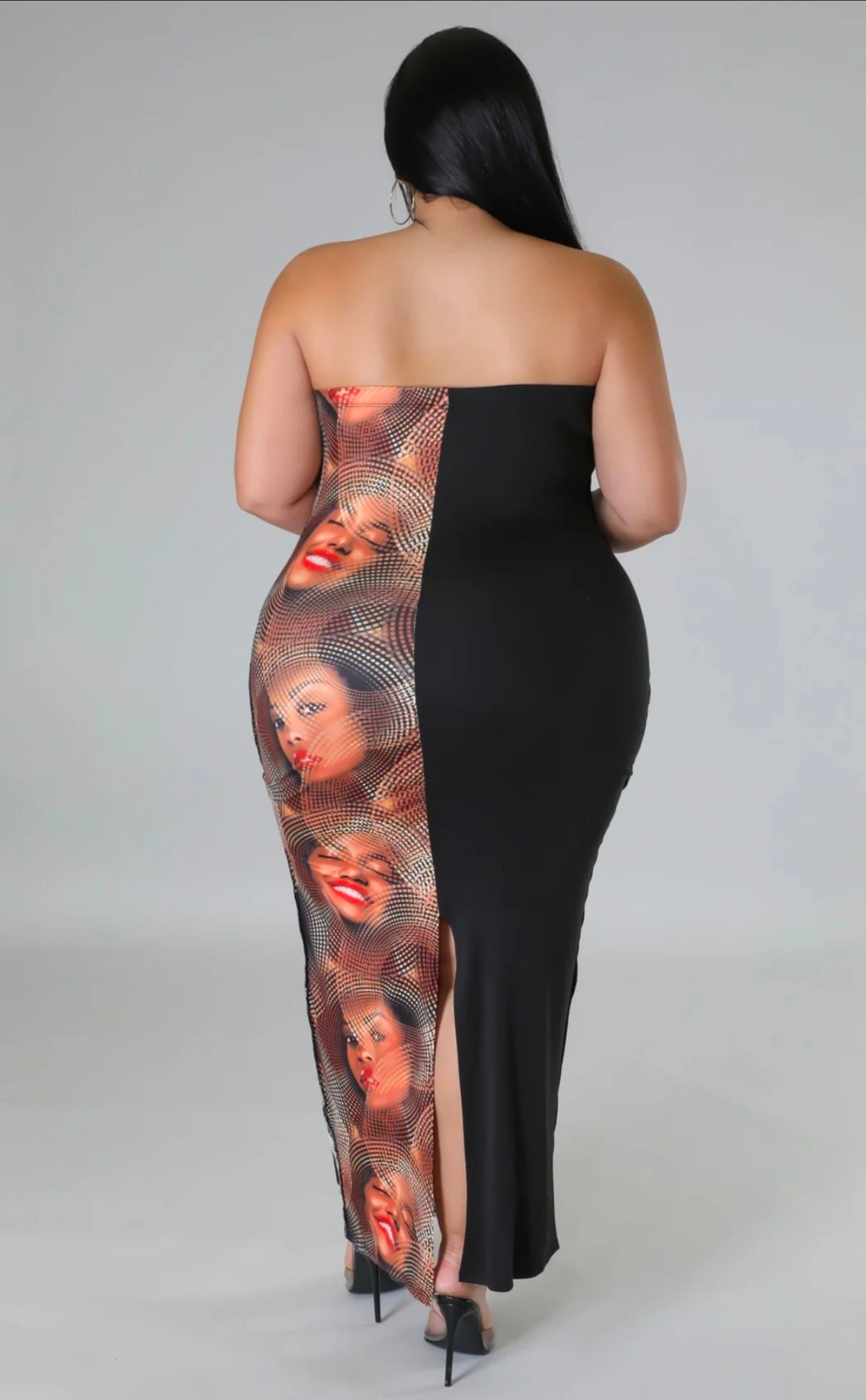 Expression of Faces Maxi Dress