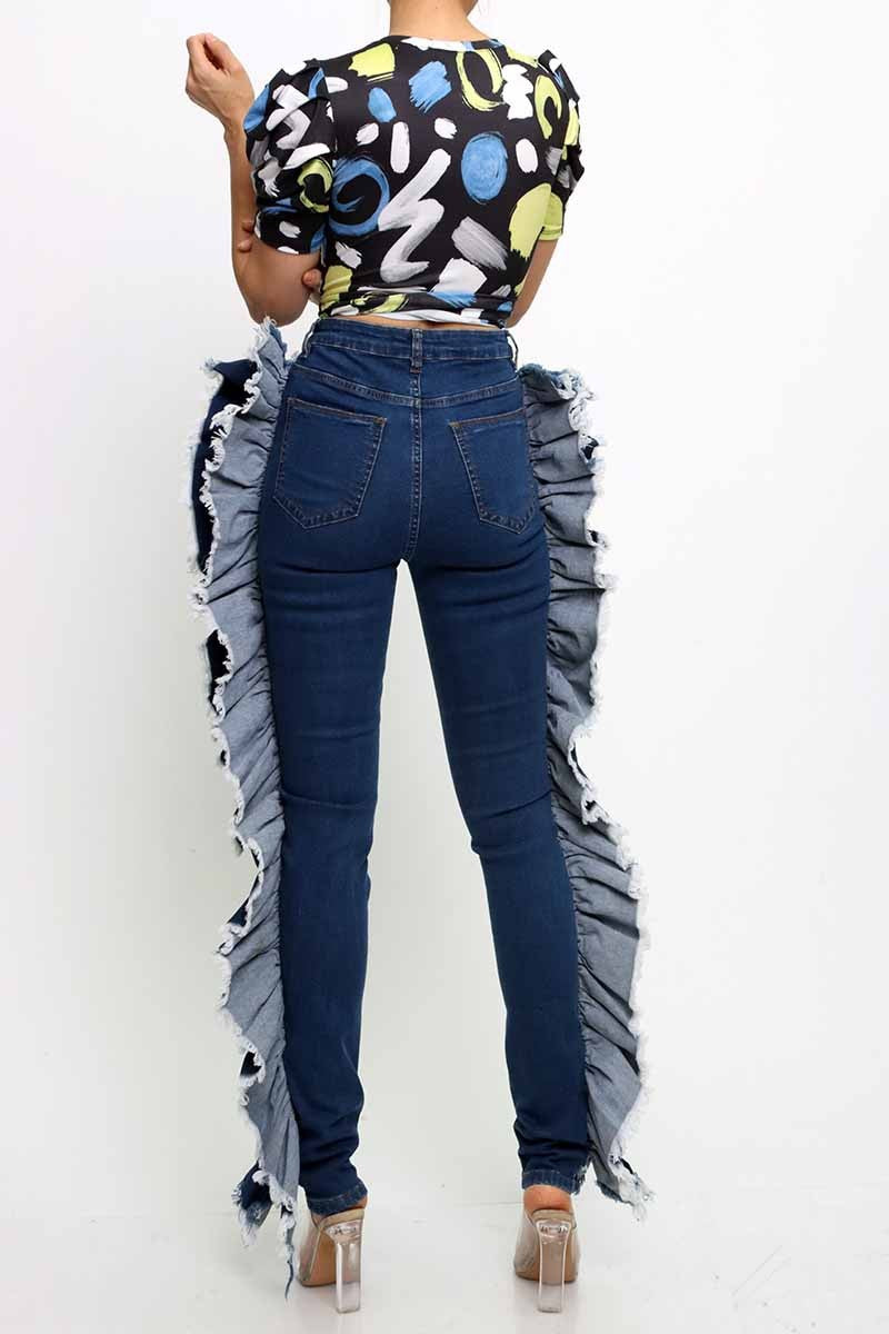 Sassy Dark and Light Blue Jeans