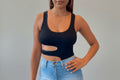 Hollow Out Black Camisole