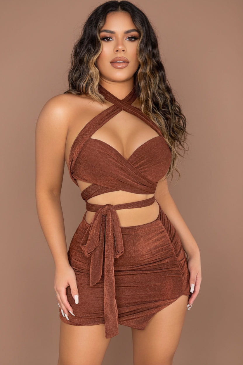 Give It All You Got Two Piece Skirt Set