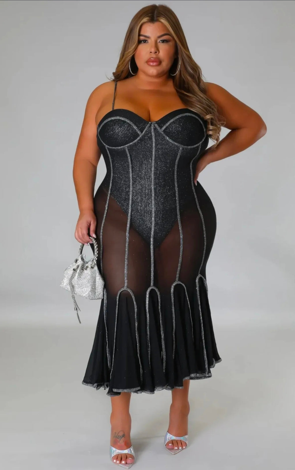 Midnight Temptation Mesh Dress