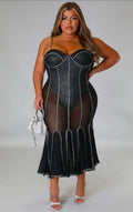 Midnight Temptation Mesh Dress