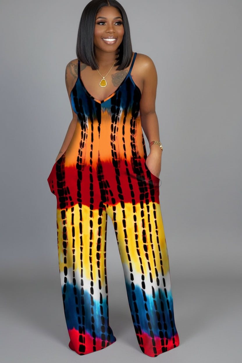 Tye Dye Multicolor What a Breeze Jumpsuit