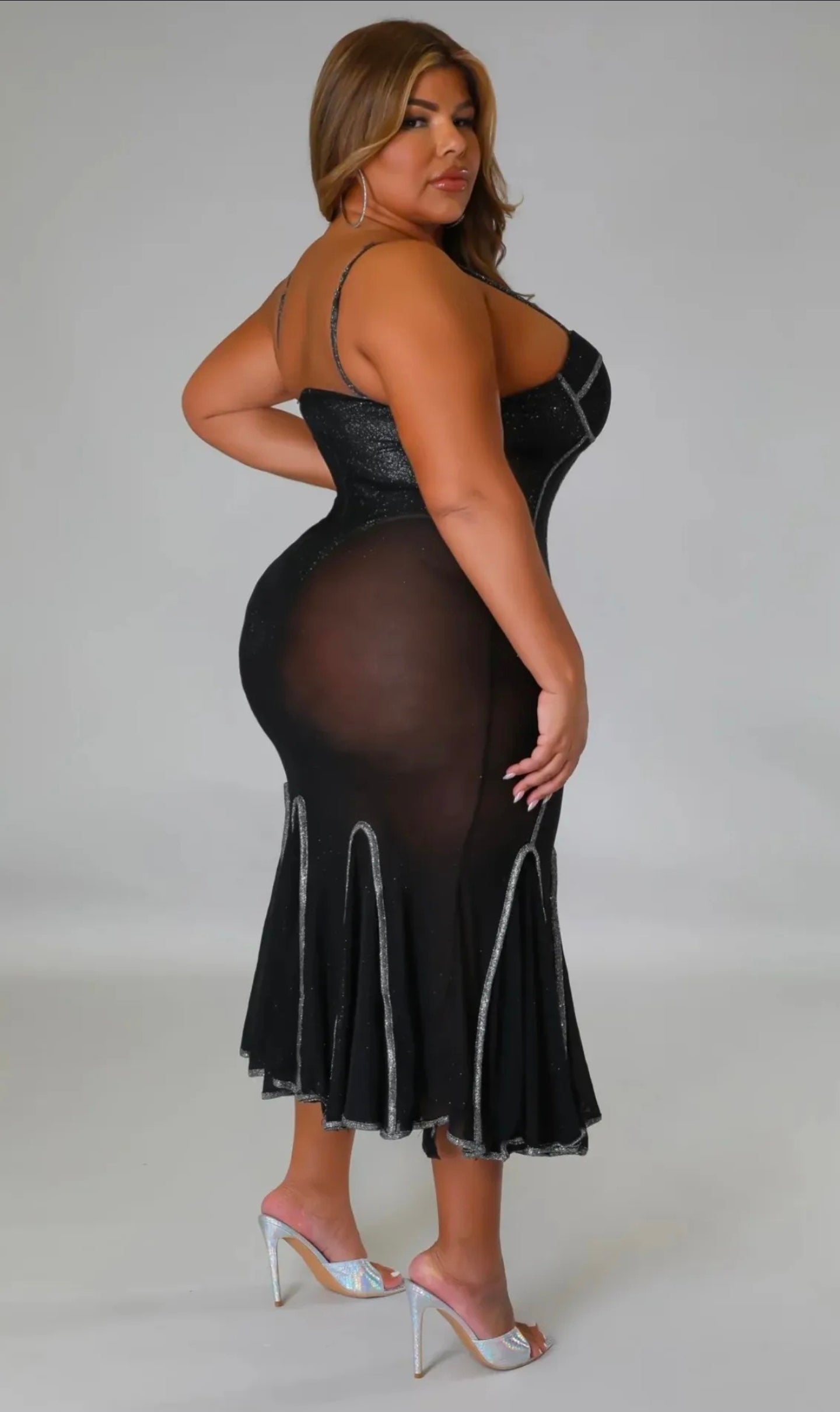 Midnight Temptation Mesh Dress
