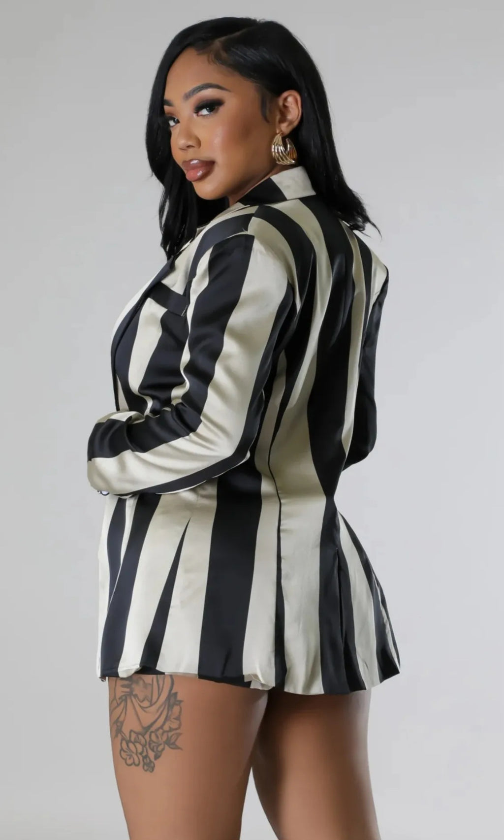 Bold Moves Striped Blazer Short Set