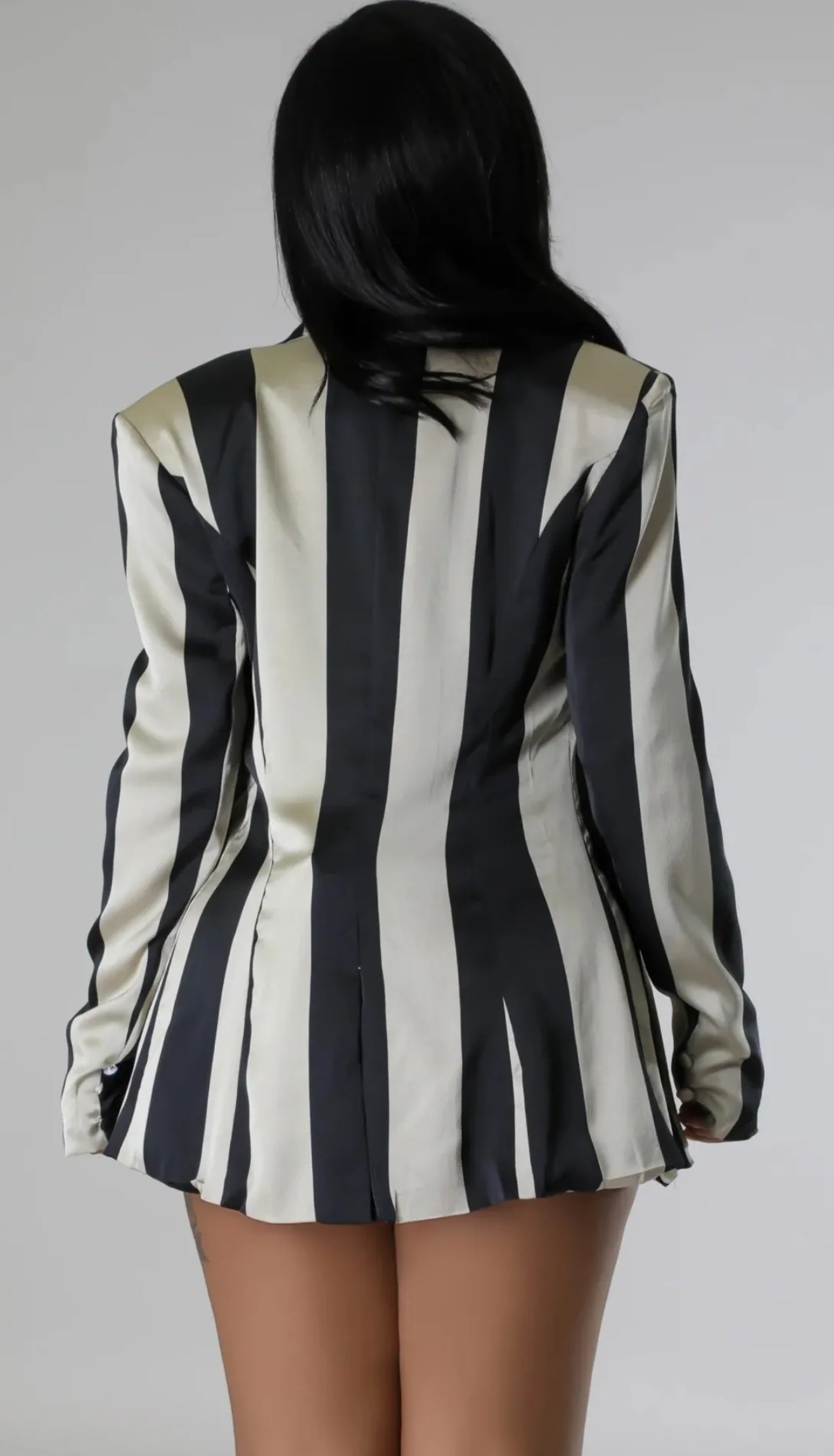 Bold Moves Striped Blazer Short Set